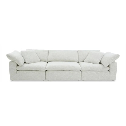 Clay Performance Fabric & Wood Off-White Modular Sofa-Modular Sofas-Moe's Home-LOOMLAN