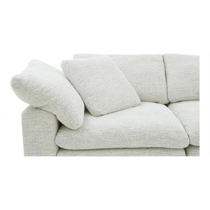 Clay Performance Fabric & Wood Off-White Modular Sofa-Modular Sofas-Moe's Home-LOOMLAN