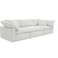Clay Performance Fabric & Wood Off-White Modular Sofa-Modular Sofas-Moe's Home-LOOMLAN