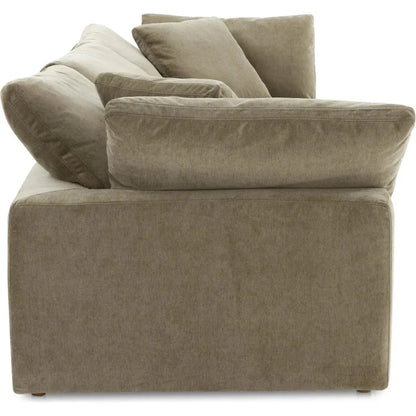 Clay Performance Fabric and Wood Green Modular Sofa-Modular Sofas-Moe's Home-LOOMLAN