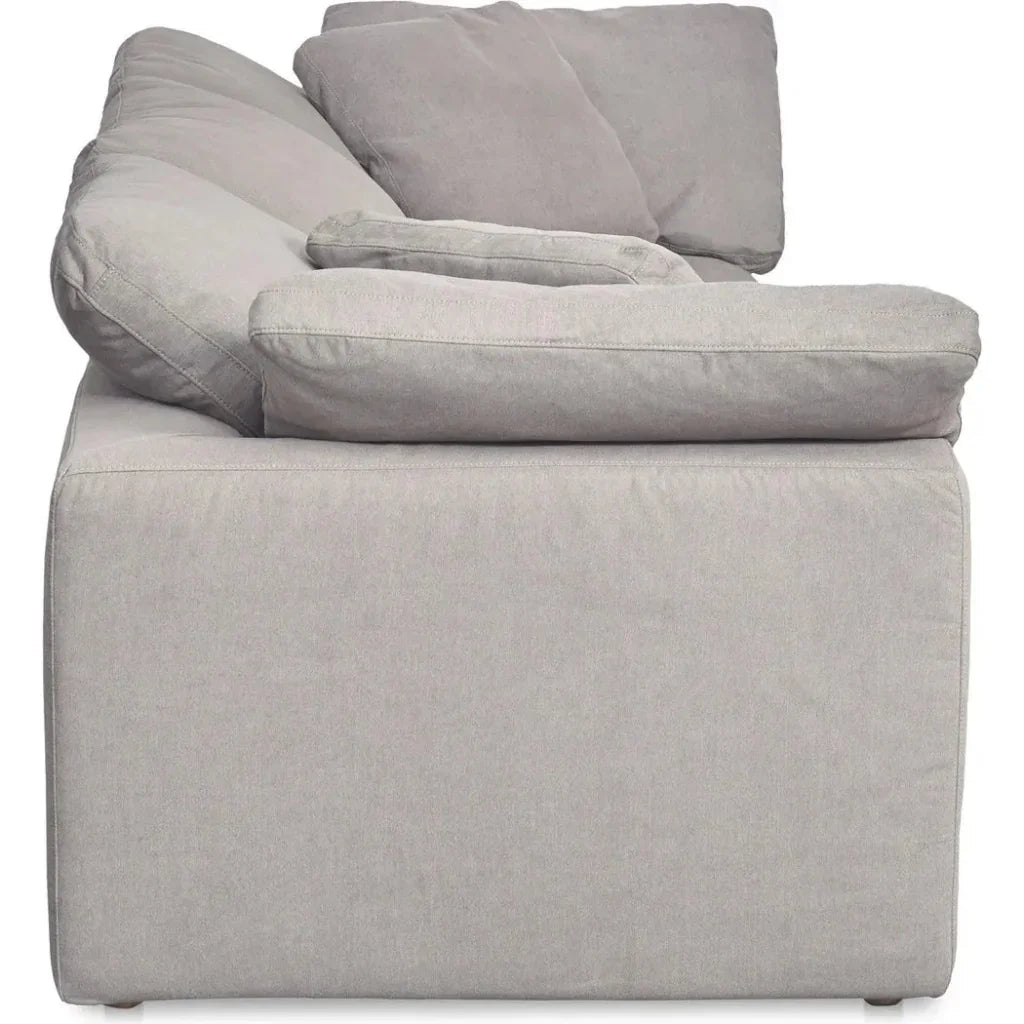 Clay Performance Fabric and Wood Grey Modular Sofa-Modular Sofas-Moe's Home-LOOMLAN