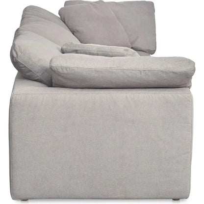 Clay Performance Fabric and Wood Grey Modular Sofa-Modular Sofas-Moe's Home-LOOMLAN