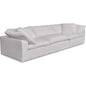 Clay Performance Fabric and Wood White Modular Sofa-Modular Sofas-Moe's Home-LOOMLAN