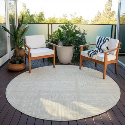 Clayra Beige Washable Indoor-Outdoor Rug-Outdoor Rugs-LOOMLAN Rugs-LOOMLAN