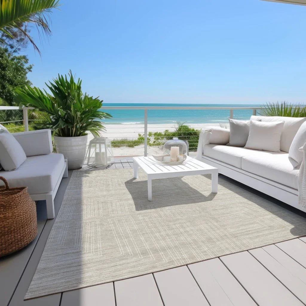 Clayra Beige Washable Indoor-Outdoor Rug-Outdoor Rugs-LOOMLAN Rugs-LOOMLAN