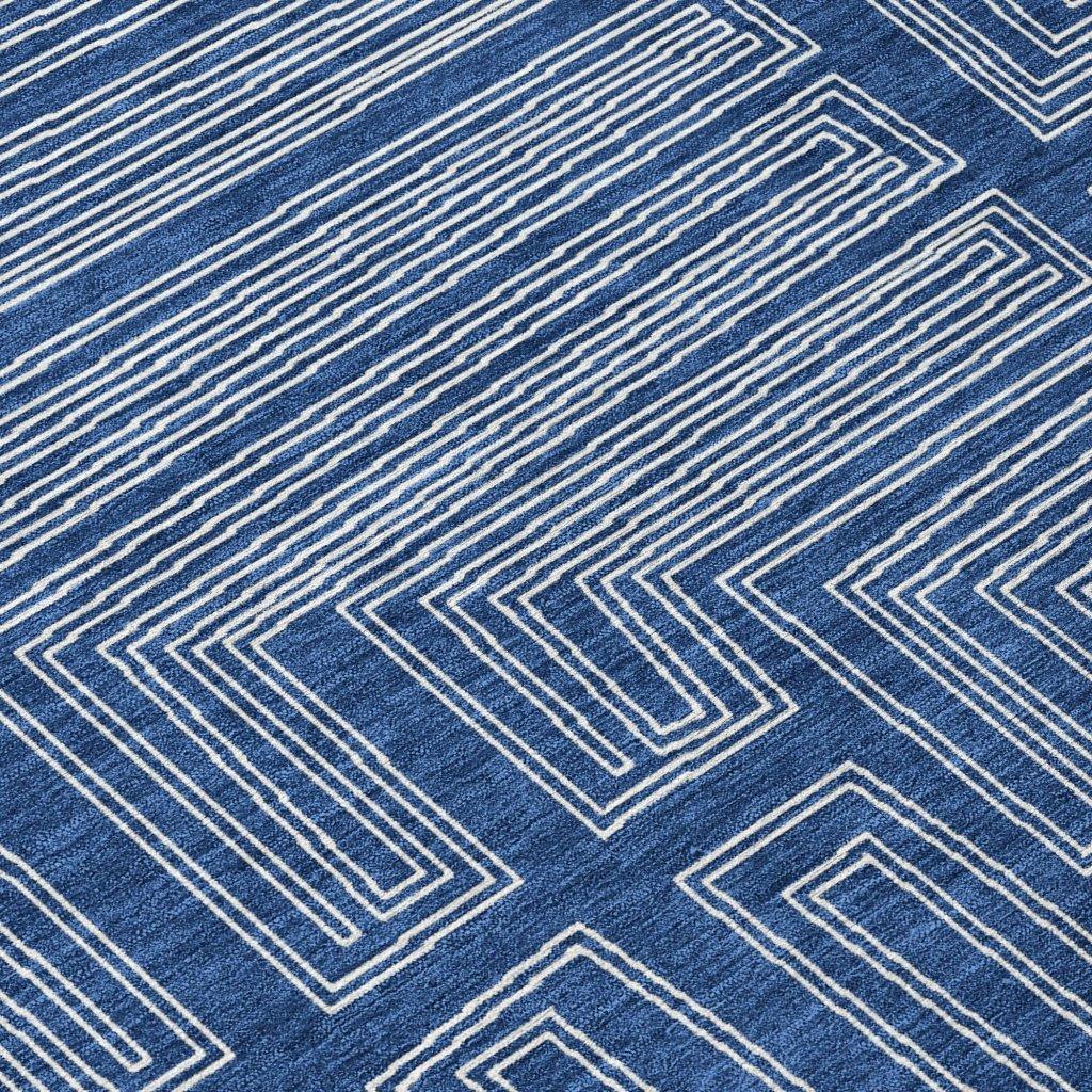 Clayra Blue Washable Indoor-Outdoor Rug-Outdoor Rugs-LOOMLAN Rugs-LOOMLAN