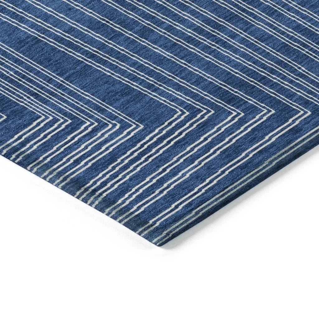 Clayra Blue Washable Indoor-Outdoor Rug-Outdoor Rugs-LOOMLAN Rugs-LOOMLAN