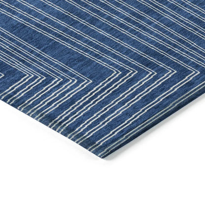 Clayra Blue Washable Indoor-Outdoor Rug-Outdoor Rugs-LOOMLAN Rugs-LOOMLAN