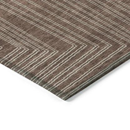 Clayra Brown Washable Indoor-Outdoor Rug-Outdoor Rugs-LOOMLAN Rugs-LOOMLAN