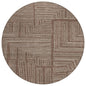 Clayra Brown Washable Indoor-Outdoor Rug-Outdoor Rugs-LOOMLAN Rugs-8' x 8'-LOOMLAN