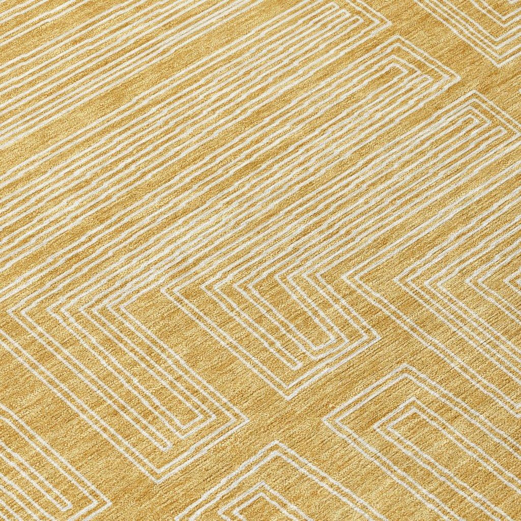 Clayra Gold Washable Indoor-Outdoor Rug-Outdoor Rugs-LOOMLAN Rugs-LOOMLAN