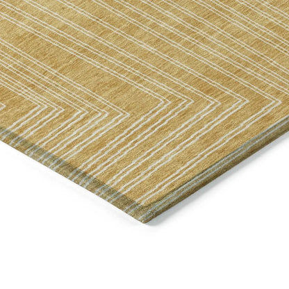 Clayra Gold Washable Indoor-Outdoor Rug-Outdoor Rugs-LOOMLAN Rugs-LOOMLAN