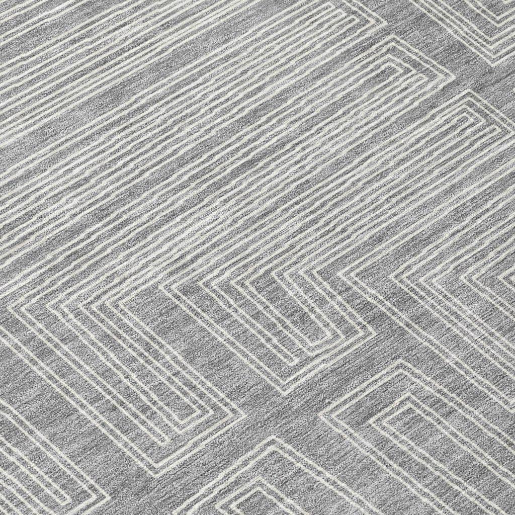 Clayra Gray Washable Indoor-Outdoor Rug-Outdoor Rugs-LOOMLAN Rugs-LOOMLAN