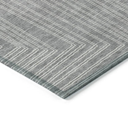 Clayra Gray Washable Indoor-Outdoor Rug-Outdoor Rugs-LOOMLAN Rugs-LOOMLAN