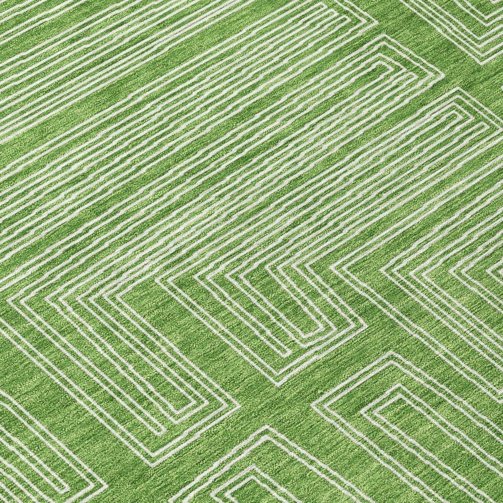 Clayra Green Washable Indoor-Outdoor Rug-Outdoor Rugs-LOOMLAN Rugs-LOOMLAN