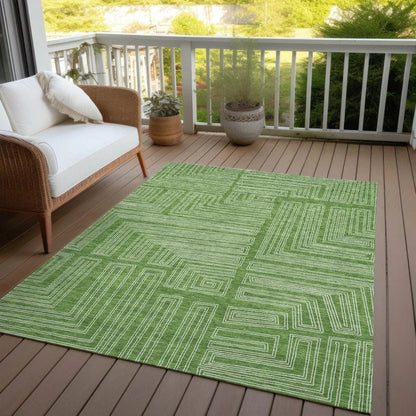 Clayra Green Washable Indoor-Outdoor Rug-Outdoor Rugs-LOOMLAN Rugs-LOOMLAN