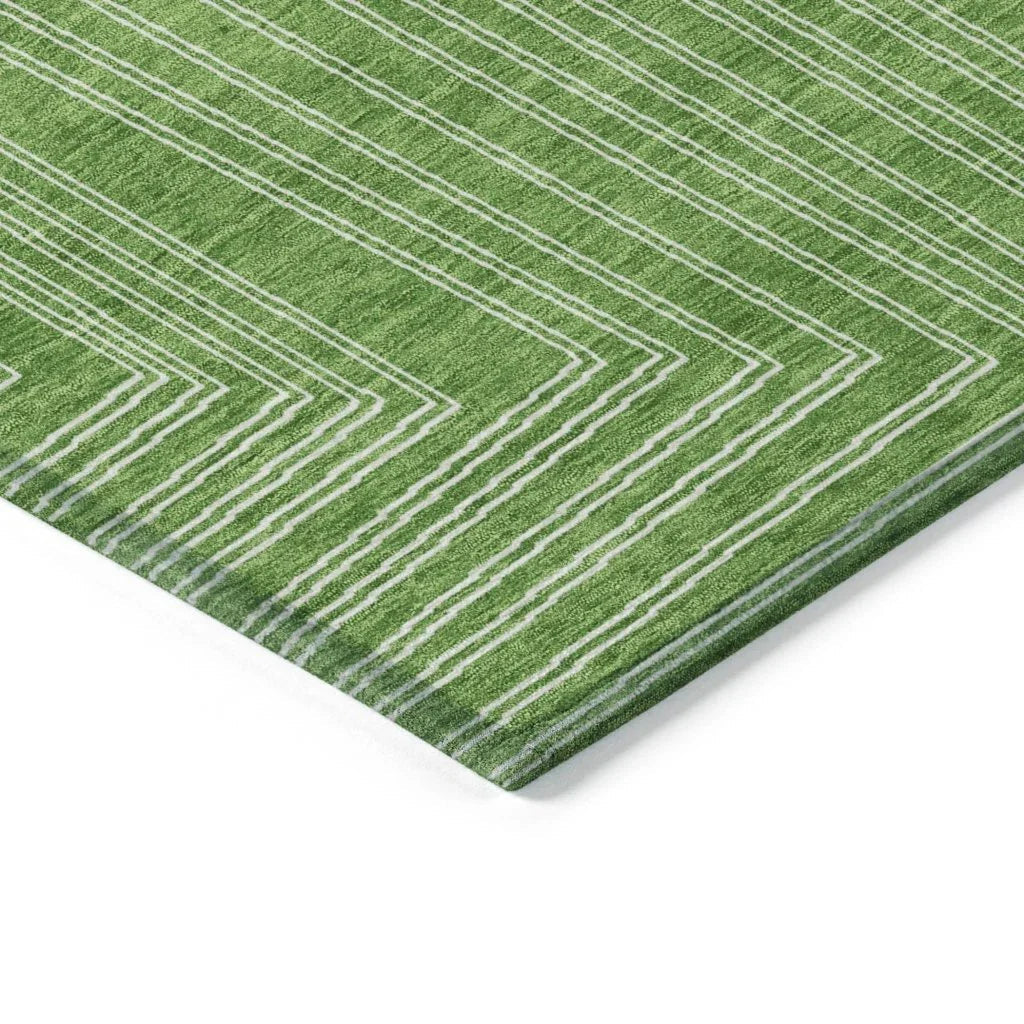 Clayra Green Washable Indoor-Outdoor Rug-Outdoor Rugs-LOOMLAN Rugs-LOOMLAN
