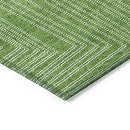 Clayra Green Washable Indoor-Outdoor Rug-Outdoor Rugs-LOOMLAN Rugs-LOOMLAN