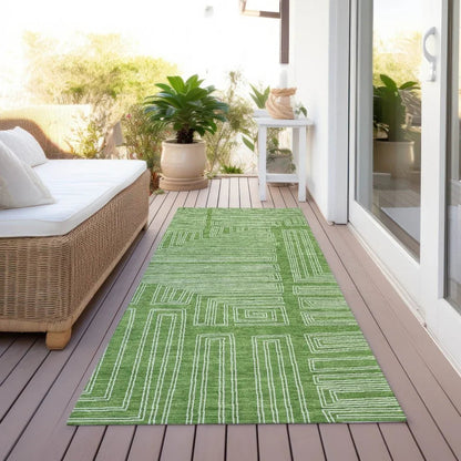 Clayra Green Washable Indoor-Outdoor Rug-Outdoor Rugs-LOOMLAN Rugs-LOOMLAN
