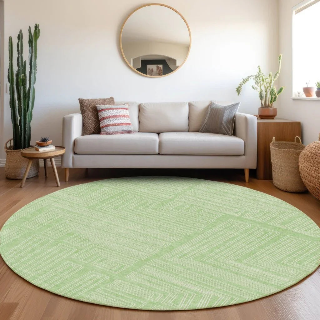 Clayra Mint Washable Indoor-Outdoor Rug-Outdoor Rugs-LOOMLAN Rugs-LOOMLAN