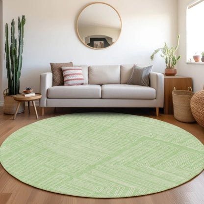 Clayra Mint Washable Indoor-Outdoor Rug-Outdoor Rugs-LOOMLAN Rugs-LOOMLAN
