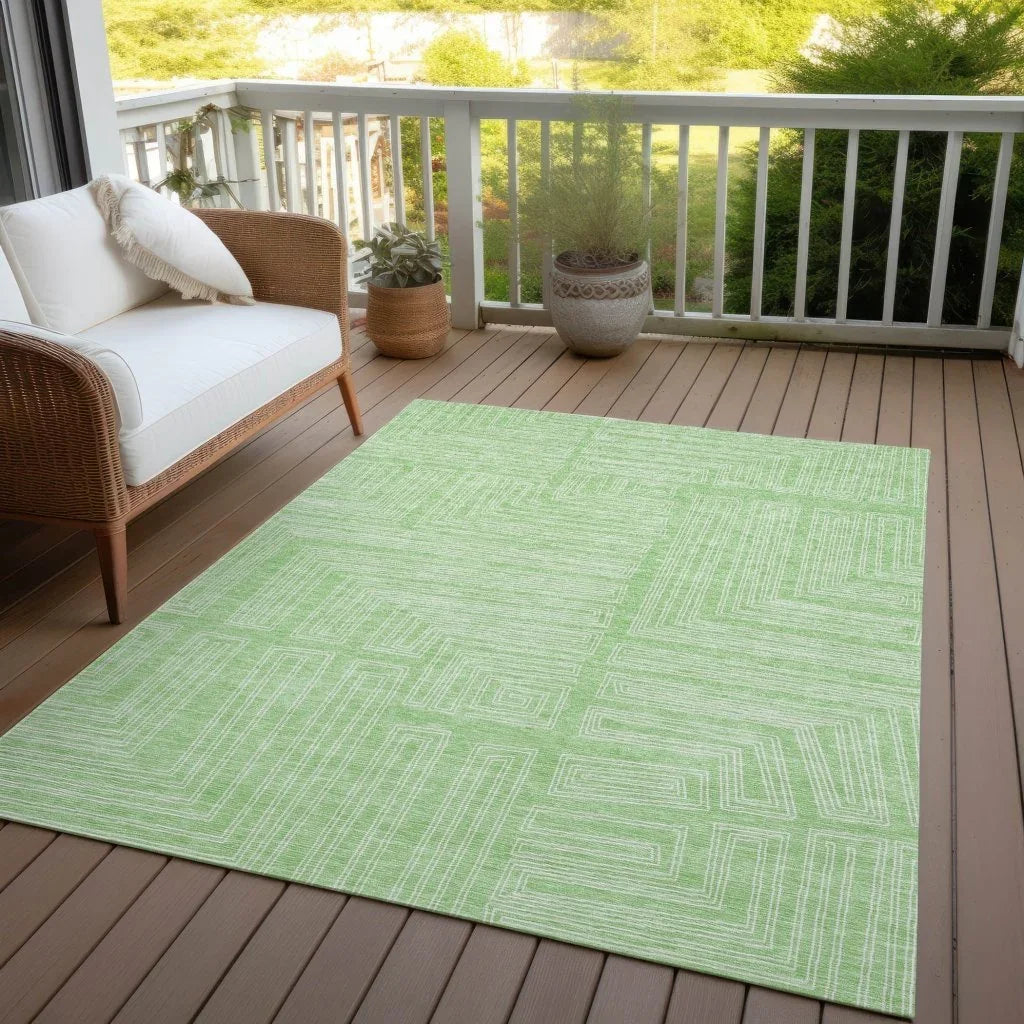 Clayra Mint Washable Indoor-Outdoor Rug-Outdoor Rugs-LOOMLAN Rugs-LOOMLAN