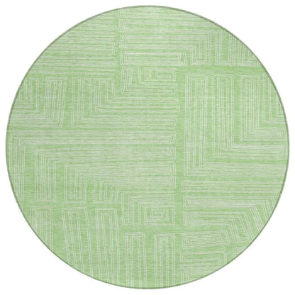 Clayra Mint Washable Indoor-Outdoor Rug-Outdoor Rugs-LOOMLAN Rugs-8' x 8'-LOOMLAN