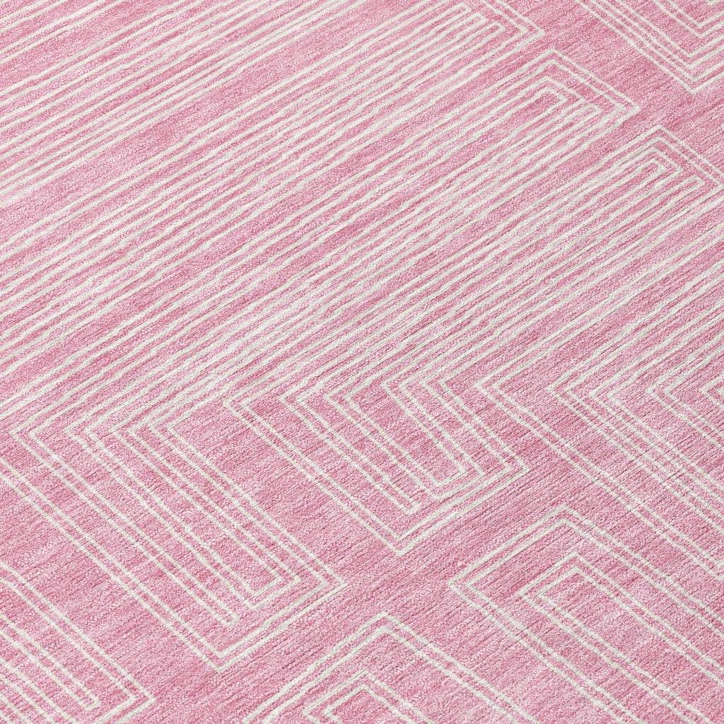 Clayra Pink Washable Indoor-Outdoor Rug-Outdoor Rugs-LOOMLAN Rugs-LOOMLAN
