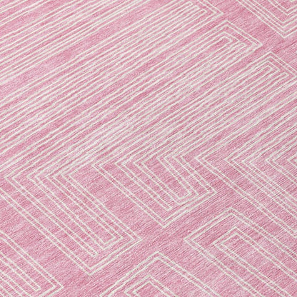 Clayra Pink Washable Indoor-Outdoor Rug-Outdoor Rugs-LOOMLAN Rugs-LOOMLAN