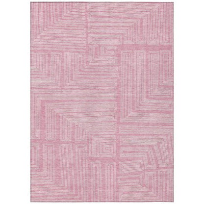 Clayra Pink Washable Indoor-Outdoor Rug-Outdoor Rugs-LOOMLAN Rugs-2'6" x 3'10"-LOOMLAN