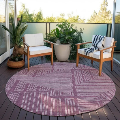 Clayra Purple Washable Indoor-Outdoor Rug-Outdoor Rugs-LOOMLAN Rugs-LOOMLAN