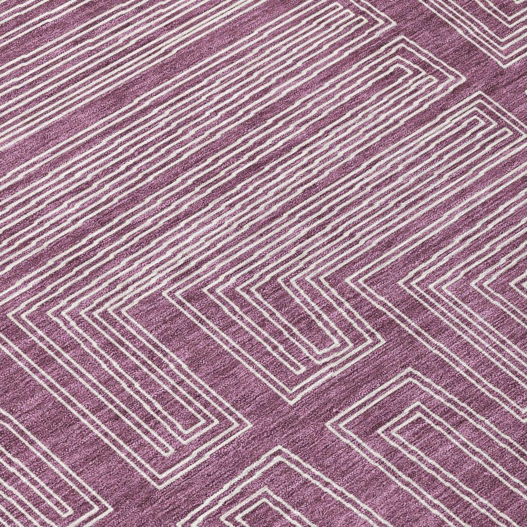 Clayra Purple Washable Indoor-Outdoor Rug-Outdoor Rugs-LOOMLAN Rugs-LOOMLAN