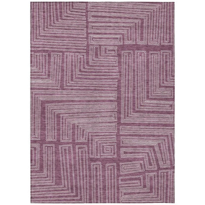Clayra Purple Washable Indoor-Outdoor Rug-Outdoor Rugs-LOOMLAN Rugs-2'6" x 3'10"-LOOMLAN