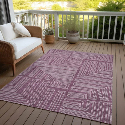 Clayra Purple Washable Indoor-Outdoor Rug-Outdoor Rugs-LOOMLAN Rugs-LOOMLAN