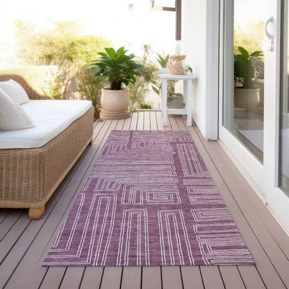 Clayra Purple Washable Indoor-Outdoor Rug-Outdoor Rugs-LOOMLAN Rugs-LOOMLAN