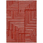 Clayra Red Washable Indoor-Outdoor Rug-Outdoor Rugs-LOOMLAN Rugs-2'6" x 3'10"-LOOMLAN