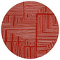 Clayra Red Washable Indoor-Outdoor Rug-Outdoor Rugs-LOOMLAN Rugs-8' x 8'-LOOMLAN