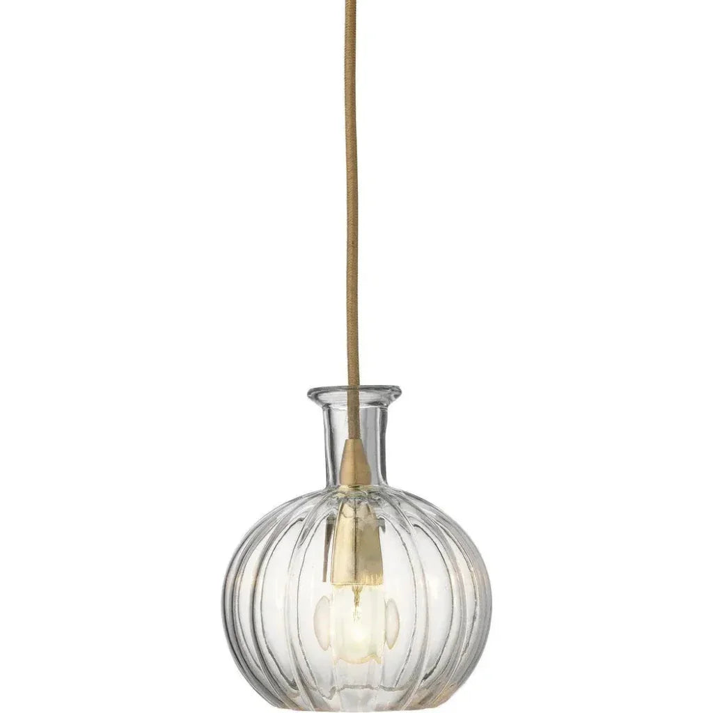 Clear Textured Glass Sophia Carafe Pendant - LOOMLAN - Jamie Young - Pendants