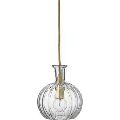 Clear Textured Glass Sophia Carafe Pendant - LOOMLAN - Jamie Young - Pendants