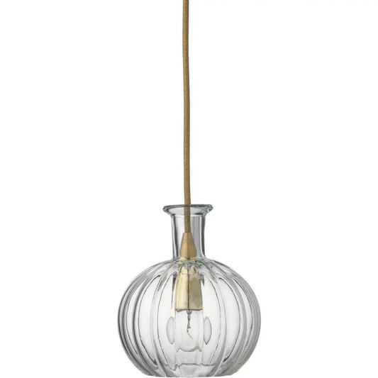 Clear Textured Glass Sophia Carafe Pendant - LOOMLAN - Jamie Young - Pendants