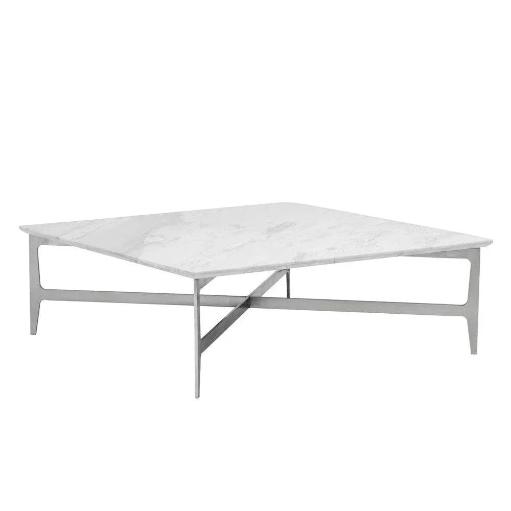 Clearwater Coffee Table White Marble Stainless Steel - LOOMLAN - SUNPAN - Coffee Tables