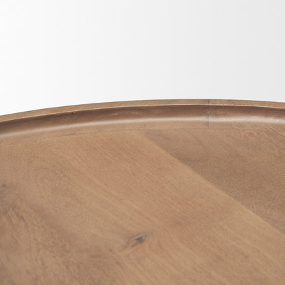 Cleaver Wood Top Round Accent Table