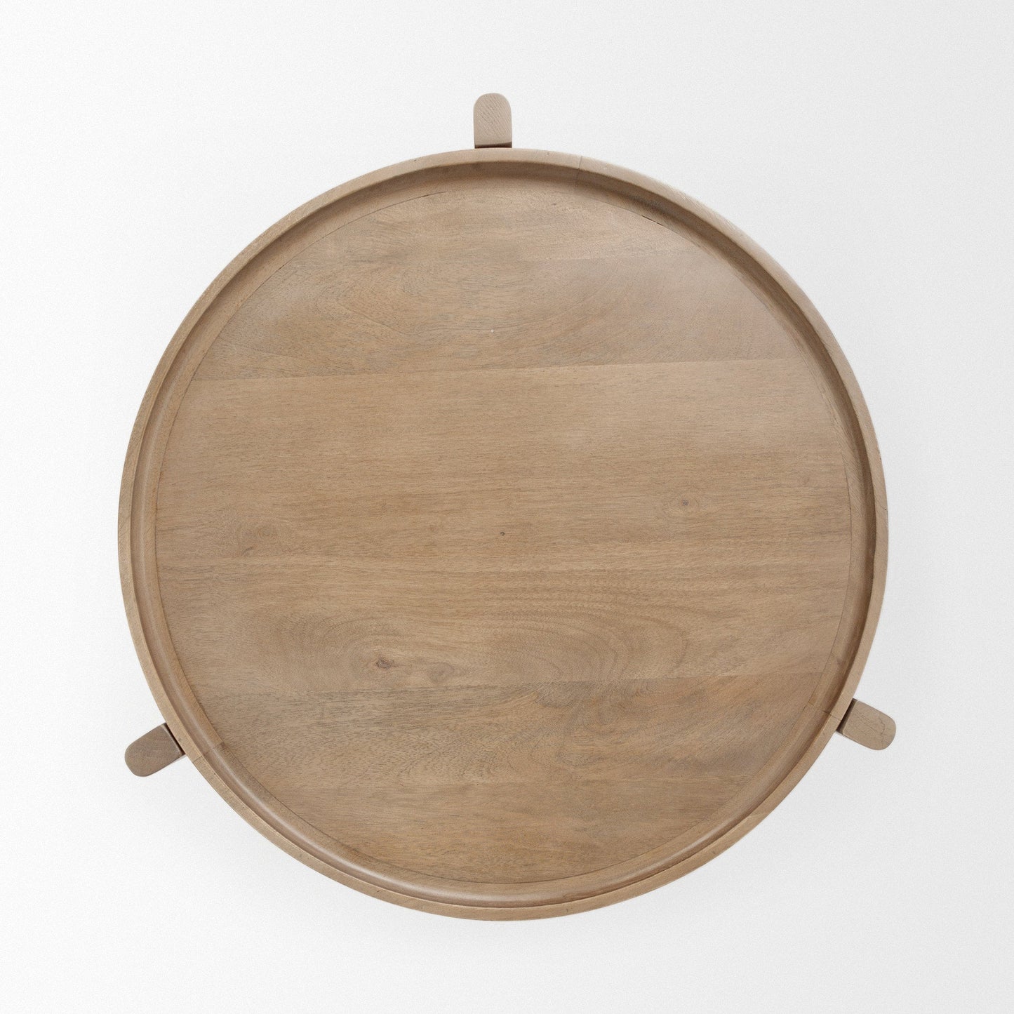 Cleaver Wood Top Round Accent Table