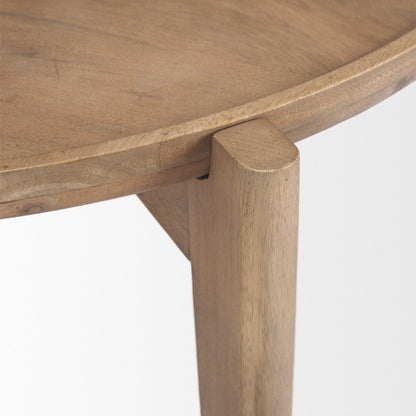 Cleaver Wood Top Round Accent Table