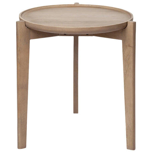 Cleaver Wood Top Round Accent Table