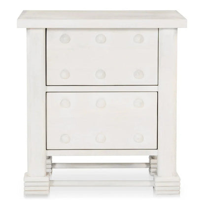 Clement Whitewashed Mango Wood Design Nightstand - LOOMLAN - Moe's Home - Nightstands
