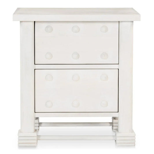 Clement Whitewashed Mango Wood Design Nightstand - LOOMLAN - Moe's Home - Nightstands