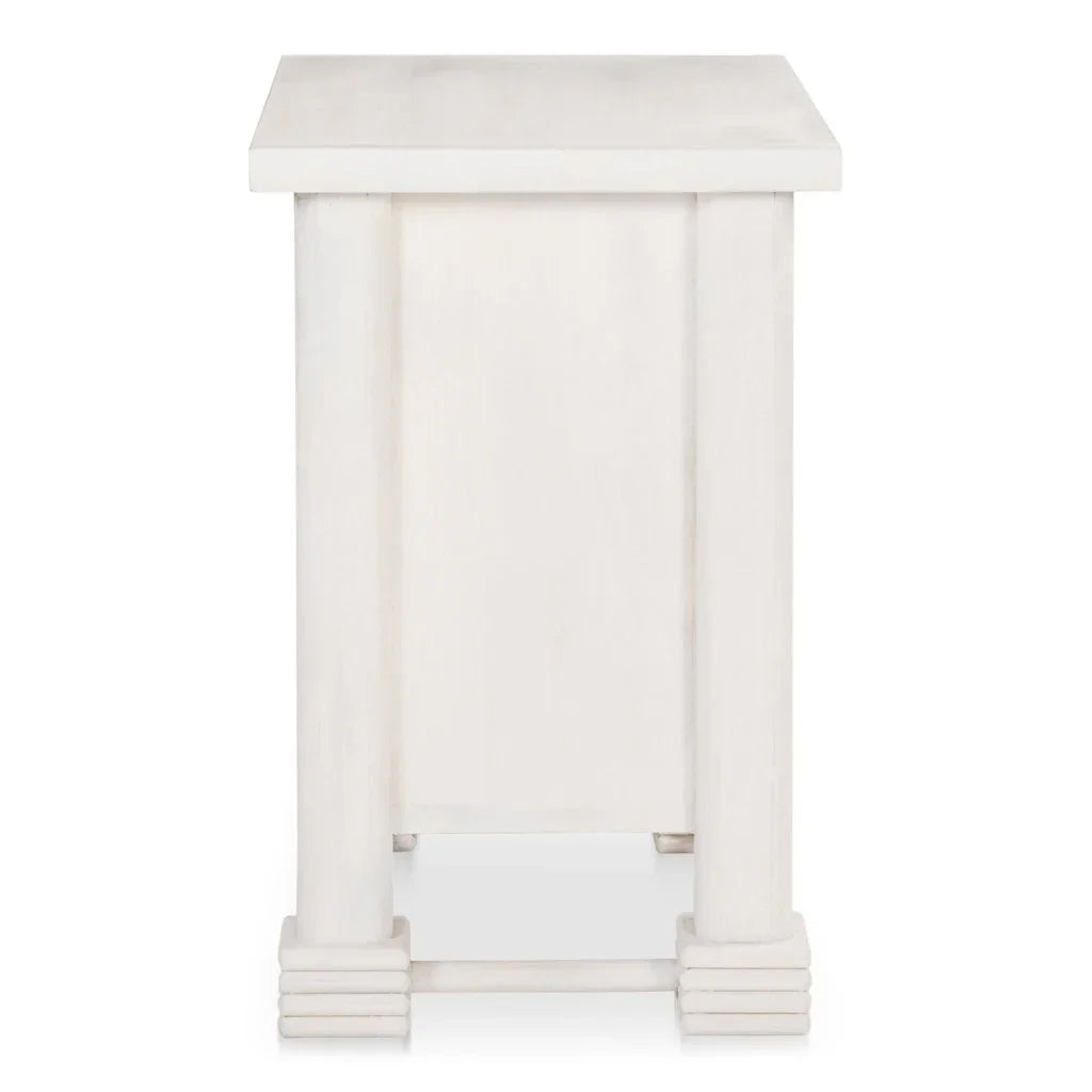 Clement Whitewashed Mango Wood Design Nightstand - LOOMLAN - Moe's Home - Nightstands