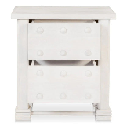 Clement Whitewashed Mango Wood Design Nightstand - LOOMLAN - Moe's Home - Nightstands