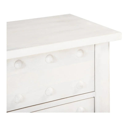 Clement Whitewashed Mango Wood Design Nightstand - LOOMLAN - Moe's Home - Nightstands